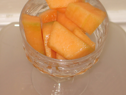 Fresh cantaloupe ready to eat