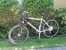 A mountain bike